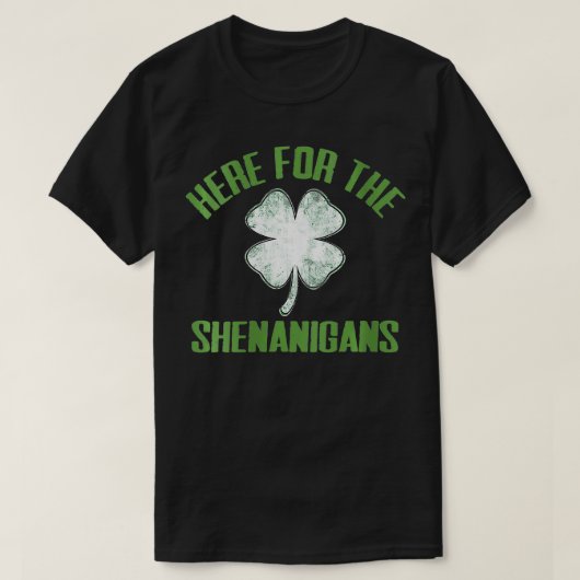 Womens Green St Patricks Day Grappig hier voor de  T-shirt (Design voorkant)