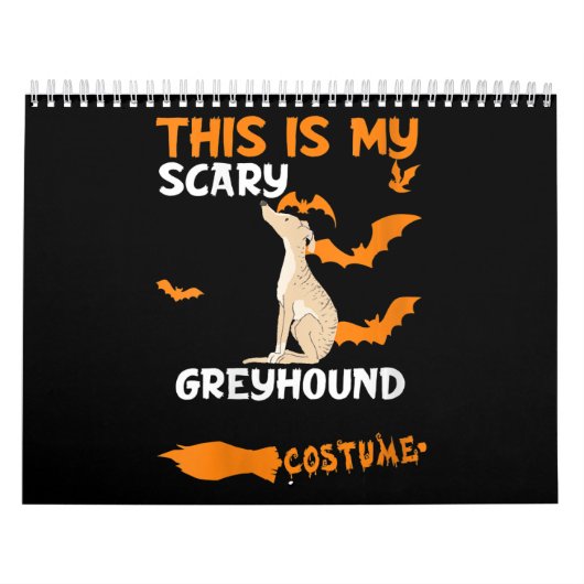 Womens Greyhound Brindle Costume Halloween Lazy Kalender (Hoes)