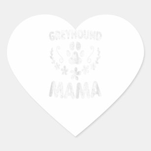 Womens Greyhound Mama Shirt Italiaans graaiende ma Hart Sticker