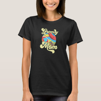 Womens Groovy Ma Aesthetische 70s Retro Funky Hipp T-shirt
