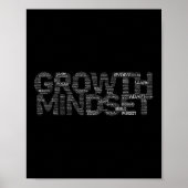 Womens Growth Mindset Motivation And Insrational V Poster (Voorkant)