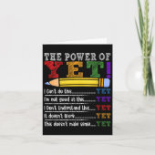 Womens Growth Mindset Teacher Motivational Sitive  Kaart (Voorkant)