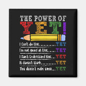 Womens Growth Mindset Teacher Motivational Sitive  Magneet (Voorkant)