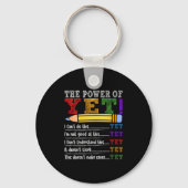 Womens Growth Mindset Teacher Motivational Sitive  Sleutelhanger (Voorkant)