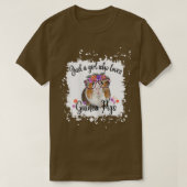 Womens Guinea Pig With Glasses Flowers, Adorable G T-shirt (Design voorkant)