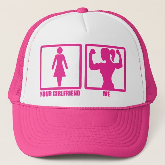 Women's Gym Humor, Lift je Vriendin zelfs op? Trucker Pet (Voorkant)