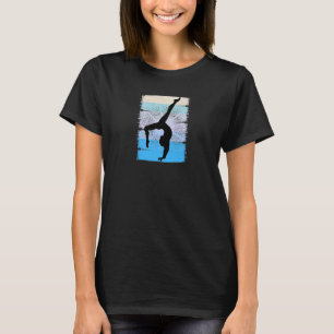 Womens Gymnastics Girls Handstand Beam Queen Retro T-shirt