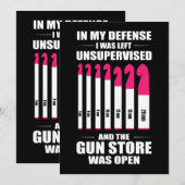 Womens Haakwerk In mijn verdediging werd ik achter Kaart (Voorkant / Achterkant)