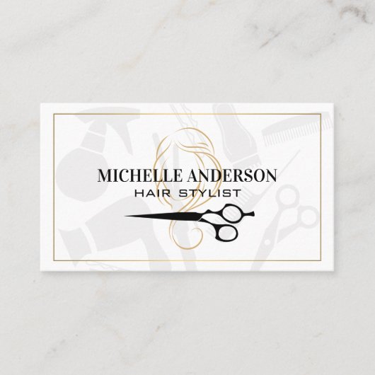 Womens Haar Stylist Visitekaartje (Voorkant)