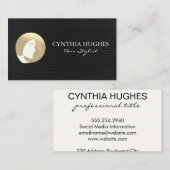 Womens Hair Black Leather Visitekaartje (Voorkant / Achterkant)