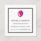 Womens Hair | Professionele Haarstylist Vierkante Visitekaartje (Achterkant)
