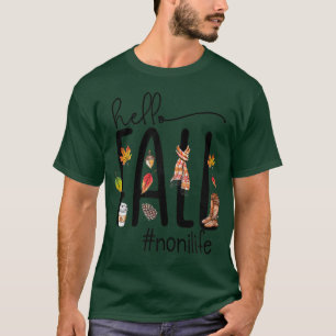 Womens Hallo herfst Noni Life Cute halloween herfs T-shirt