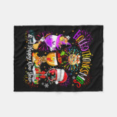 Womens Hallothanksmas &amp; A Happy New Year Firew Fleece Deken (Voorkant (Horizontaal))