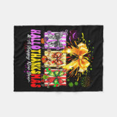 Womens Hallothanksmas &amp; A Happy New Years Eve  Fleece Deken (Voorkant (Horizontaal))