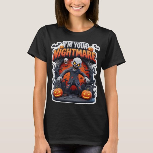 Women's Halloween Sublimation T-Shirt - Black Crew (Voorkant)