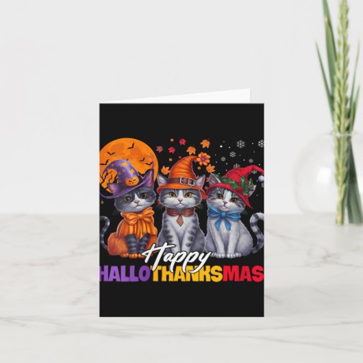 Womens Halloween Thanksgiving Happy Hall Kaart (Voorkant)