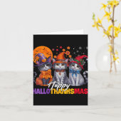 Womens Halloween Thanksgiving Happy Hall Kaart (Gele Bloem)