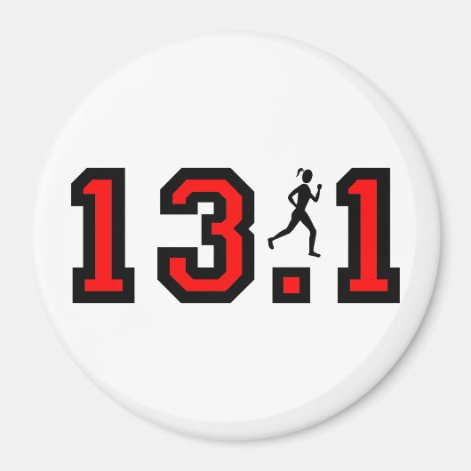 Womens halve marathon magneet (Voorkant)