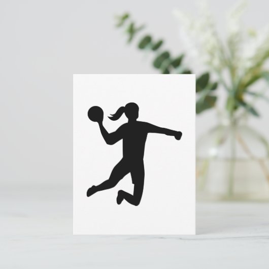 Womens handbal briefkaart (Staand voorkant)
