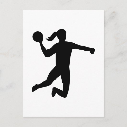 Womens handbal briefkaart (Voorkant)