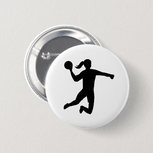 Womens handbal ronde button 5,7 cm (Voorkant /achterkant)