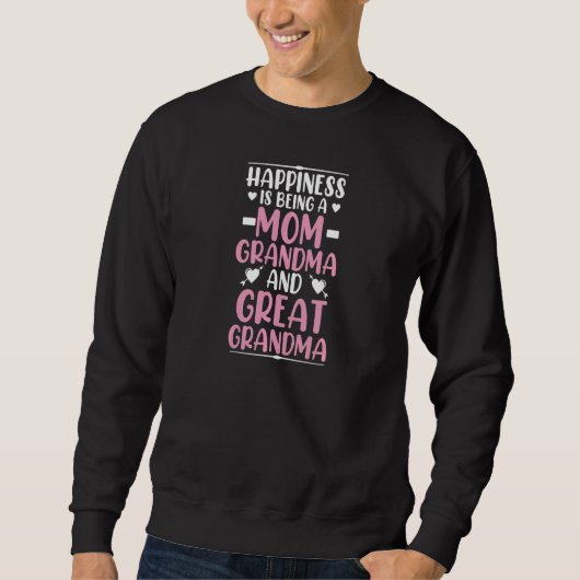 Womens Hapiness is een grootmoeder en een grote Trui (Voorkant)