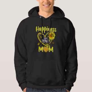 Womens Happiness Is Being A Mom Sunflower Mother s Hoodie