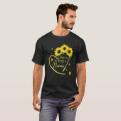 Womens Happiness Is Being A Nonni Sunflower T-shirt (Voorkant volledig)