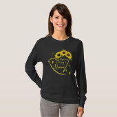 Womens Happiness Is Being A Nonni Sunflower T-shirt (Voorkant volledig)