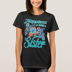 Womens Happiness is een grote zus moeder T-shirt