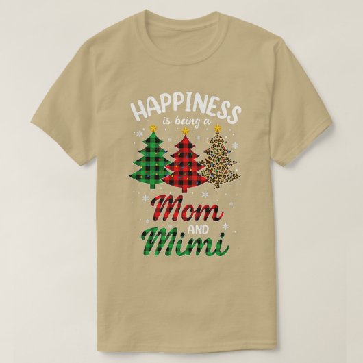 Womens Happiness is een moeder en Mimi Leopard C T-shirt (Design voorkant)