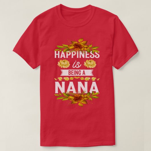 Womens Happiness is een Nana Grandmoeder Premi T-shirt (Design voorkant)