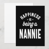 Womens Happiness Nannie Grandma Gift Bedankkaart (Voorkant / Achterkant)