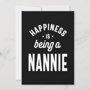 Womens Happiness Nannie Grandma Gift Bedankkaart