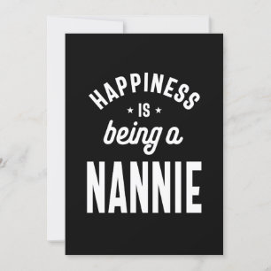 Womens Happiness Nannie Grandma Gift Kaart