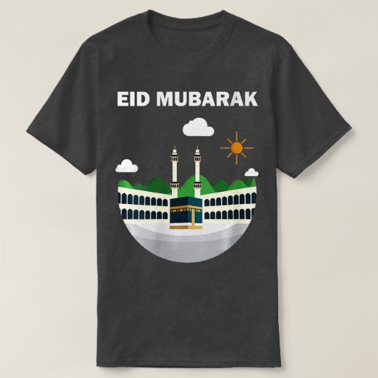 Womens Happy Eid Mubarak 2023 AlFitr AlAdha Hajj T-shirt (Design voorkant)