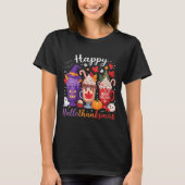 Womens Happy Hallothanksmas Coffee Lover Halloween T-shirt (Voorkant)