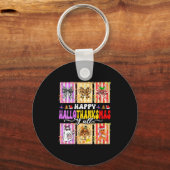 Womens Happy Hallothanksmas Y’all Funny Holiday Ma Sleutelhanger (Voorkant)