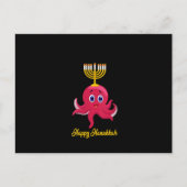 Womens Happy Hanukkah Menorah Octopus Lover Funny Briefkaart (Voorkant)