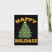 Womens Happy Holidaze Funny Weed Christmas Stoner  Kaart (Voorkant)