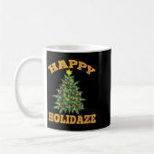 Womens Happy Holidaze Funny Weed Christmas Stoner  Koffiemok (Links)