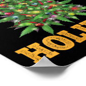 Womens Happy Holidaze Funny Weed Christmas Stoner Poster (Hoek)