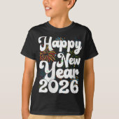 Womens Happy New Year 2026 Nye Fireworks Cool New T-shirt (Voorkant)