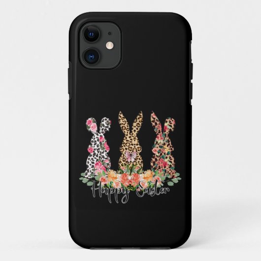 Womens Happy Paaspap Bunny Trio Case-Mate iPhone Case (Achterkant)