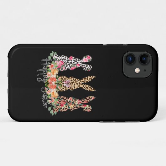 Womens Happy Paaspap Bunny Trio Case-Mate iPhone Case (Achterkant (horizontaal))