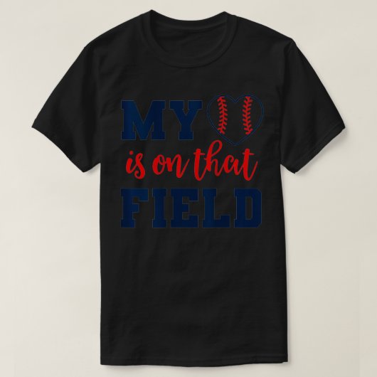Womens Hart op veldhonkbal voor moms Softball T-shirt (Design voorkant)
