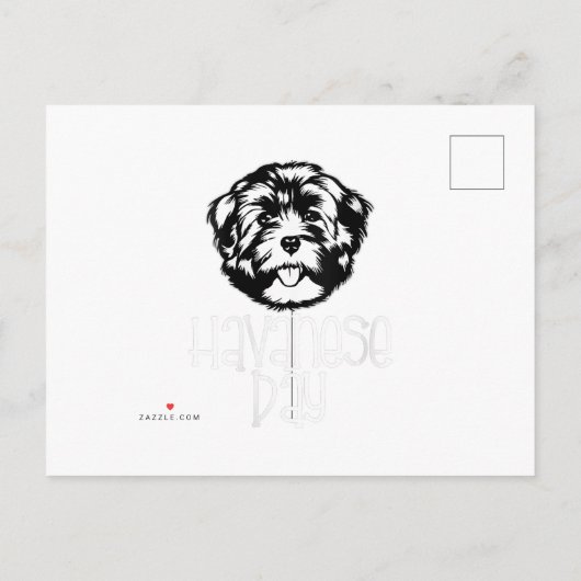Womens Havanese Day Funny Havanese Dog Owner Aankondigingskaart (Achterkant)