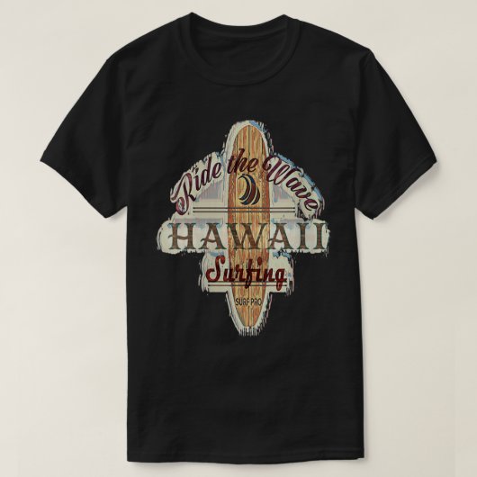 Womens Hawaii Surfende  Retro Sur T-shirt (Design voorkant)