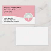 Women's Health Medical Doctor Visitekaartjes (Voorkant / Achterkant)