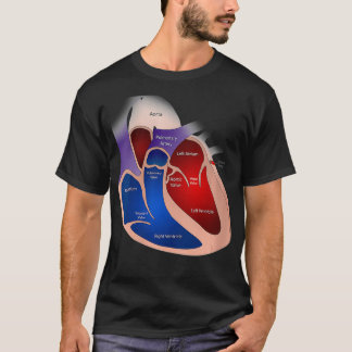Womens Heart Anatomy VNeck T-shirt
